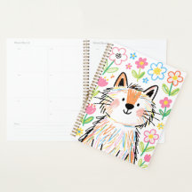 Scribble Cat Planer Weiß