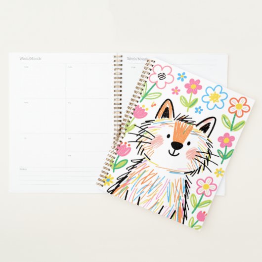 Scribble Cat Planer Weiß (Anzeige)
