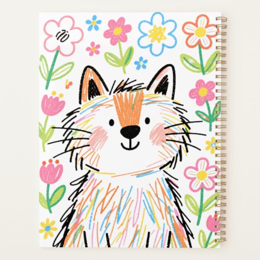 Scribble Cat Planer Weiß (Rückseite)
