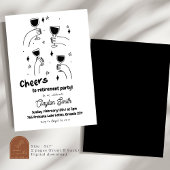 Scribble Cheers to Retirement Party Einladung