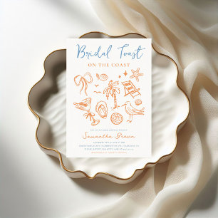 Scribble Coastal Brautparty Einladung