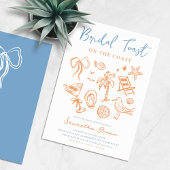 Scribble Coastal Brautparty Einladung