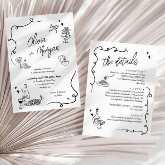 Scribble Doodle All in one Weditation Einladung