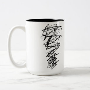 Scribble Doodle-Rebellentasse Zweifarbige Tasse