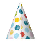 Scribble Dots Party Hat Partyhütchen (Rückseite)