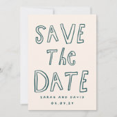 Scribble Funny Doodle Datum speichern Save The Date (Vorderseite)