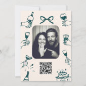 Scribble Funny Doodle Save the date Einladung (Rückseite)