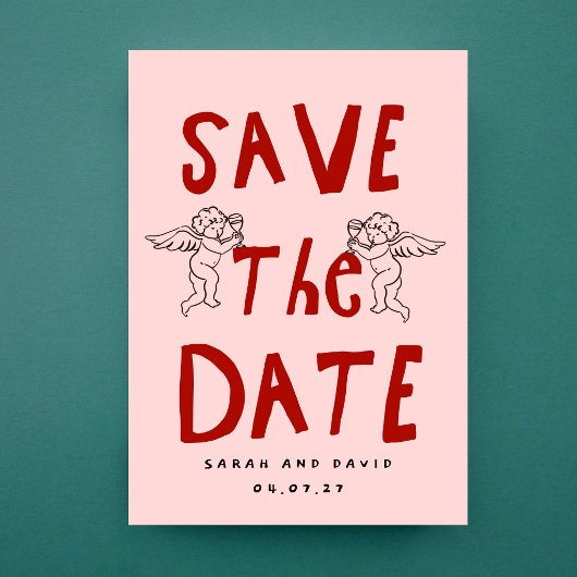 Scribble Funny Doodle Save-the-Date-Einladung Einladung