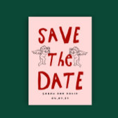 Scribble Funny Doodle Save-the-Date-Einladung Einladung