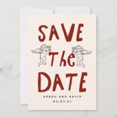 Scribble Funny Doodle Save the date Invitation Einladung (Vorderseite)
