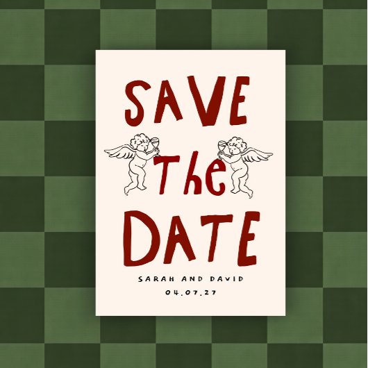 Scribble Funny Doodle Save the date Invitation Einladung