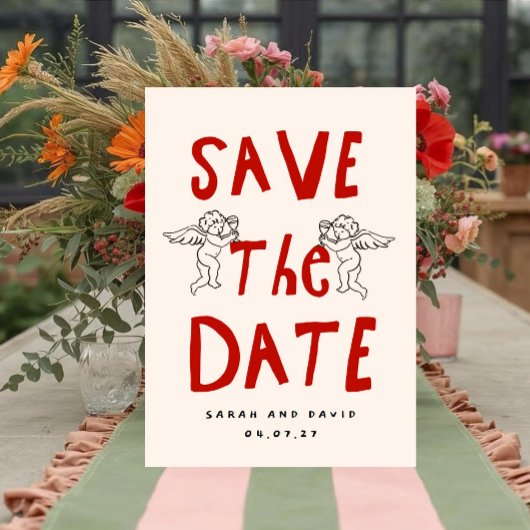 Scribble Funny Doodle Save the date Invitation Einladung