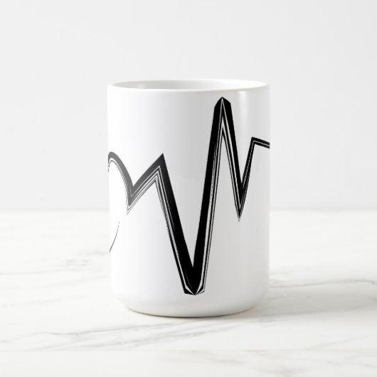 Scribble Heart Liebe Kaffeetasse (Mittel)