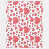 Scribble Hearts Fleecedecke (Vorderseite)