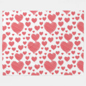 Scribble Hearts Fleecedecke (Vorderseite (Horizontal))