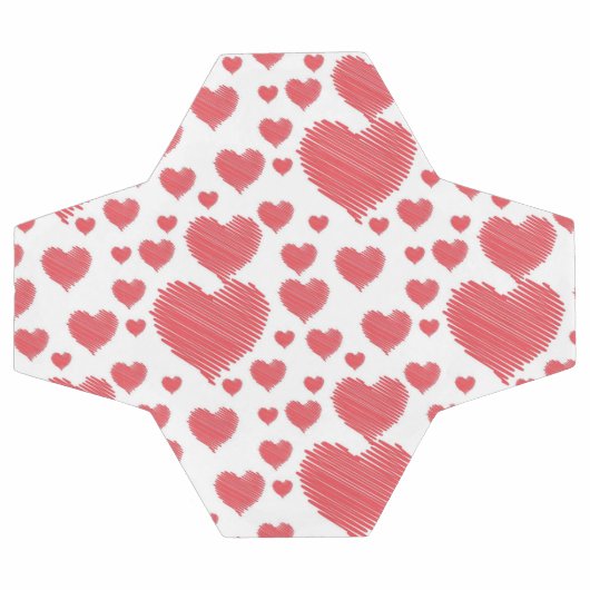 Scribble Hearts Fußball (Flach)