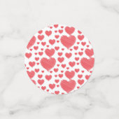 Scribble Hearts Konfetti (Klein Vorderseite)