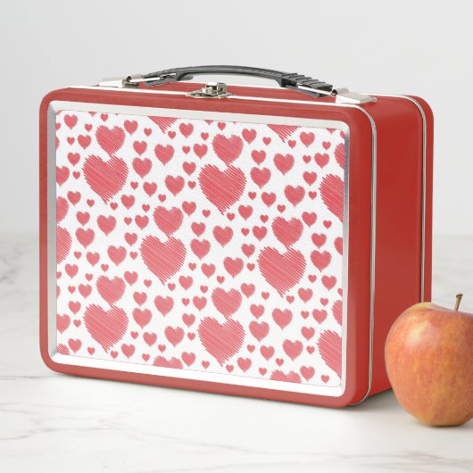 Scribble Hearts Metall Brotdose (Beispiel)
