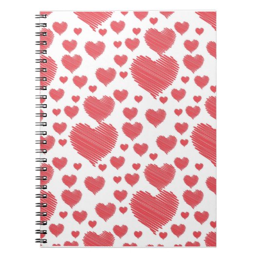 Scribble Hearts Notizblock (Vorderseite)