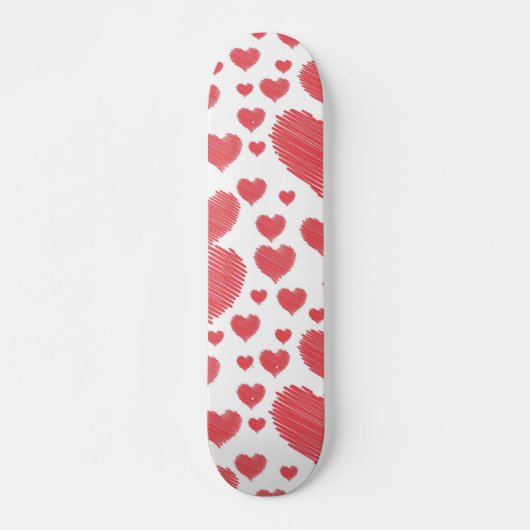 Scribble Hearts Skateboard (Vorne)