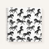 Scribble Horse Crazy Herd Design Notizblock (Vorderseite)