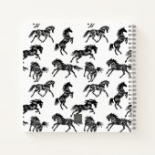 Scribble Horse Crazy Herd Design Notizblock (Rückseite)