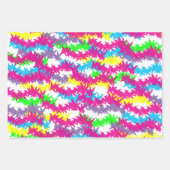 Scribble-Jack Neon Design Geschenkpapier Set (Vorderseite)