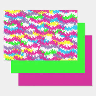 Scribble-Jack Neon Design Geschenkpapier Set