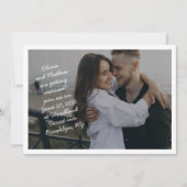 Scribble Lässig handgeschriebene Monogram Foto Wed Einladung (Vorderseite)