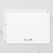 Scribble Lässig handgeschriebene Monogram Foto Wed Einladung (Rückseite)