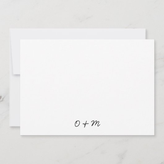 Scribble Lässig handgeschriebene Monogram Foto Wed Einladung (Rückseite)