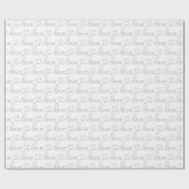 Scribble-Liebe | Schwarz und Weiß Geschenkpapier (Flach)