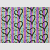 Scribble-Liebe Xoxo Heart Strip Tissue Seidenpapier (Vorderseite)
