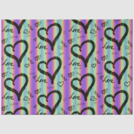 Scribble-Liebe Xoxo Heart Strip Tissue Seidenpapier