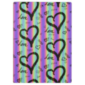 Scribble-Liebe Xoxo Heart Strip Zwischenablage Klemmbrett (Rückseite)