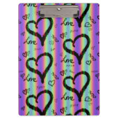 Scribble-Liebe Xoxo Heart Strip Zwischenablage Klemmbrett (Vorderseite)