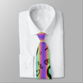 Scribble Liebe Xoxo Heart Stripe Neck Tie Krawatte (Gebunden)