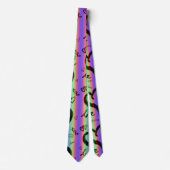 Scribble Liebe Xoxo Heart Stripe Neck Tie Krawatte (Vorderseite)