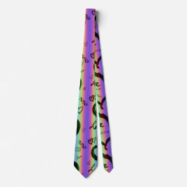 Scribble Liebe Xoxo Heart Stripe Neck Tie Krawatte