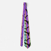 Scribble Liebe Xoxo Heart Stripe Neck Tie Krawatte (Rückseite)