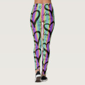 Scribble Liebe Xoxo Herz Strip Leggings (Rückseite)