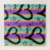 Scribble Liebe Xoxo Herz Strip Puzzle (Horizontal)