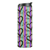 Scribble-Liebe Xoxo Herz Strip Thermal Tumbler Thermosbecher (Nach links gedreht)