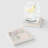 Scribble-Mauspad - Es ist ein laufendes Werk Steinuntersetzer (Seitenansicht)