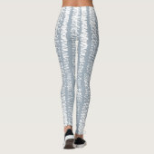 Scribble Nahtloses Abstractes Muster Grau Leggings (Rückseite)