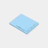 Scribble Pad Blue Post-it Klebezettel (angewinkelt)