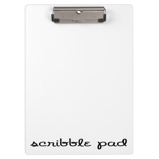 Scribble Pad Klemmbrett (Vorderseite)