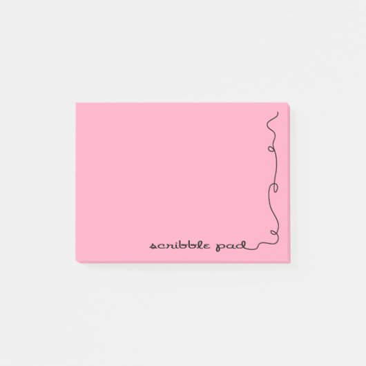 Scribble Pad Pink Post-it Klebezettel (Vorderseite)