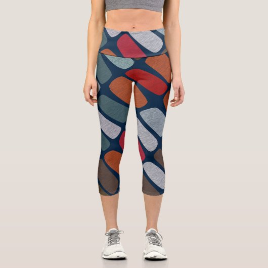 Scribble Pebbles Capri Leggings (Vorderseite)