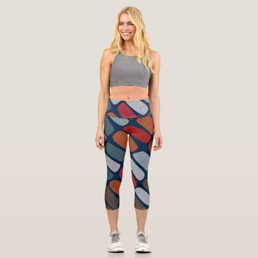 Scribble Pebbles Capri Leggings (Vorderseite)